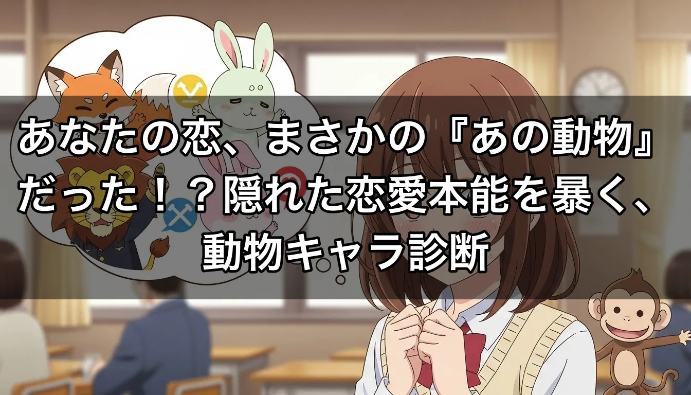 あなたの恋、まさかの『あの動物』だった！？隠れた恋愛本能を暴く、動物キャラ診断