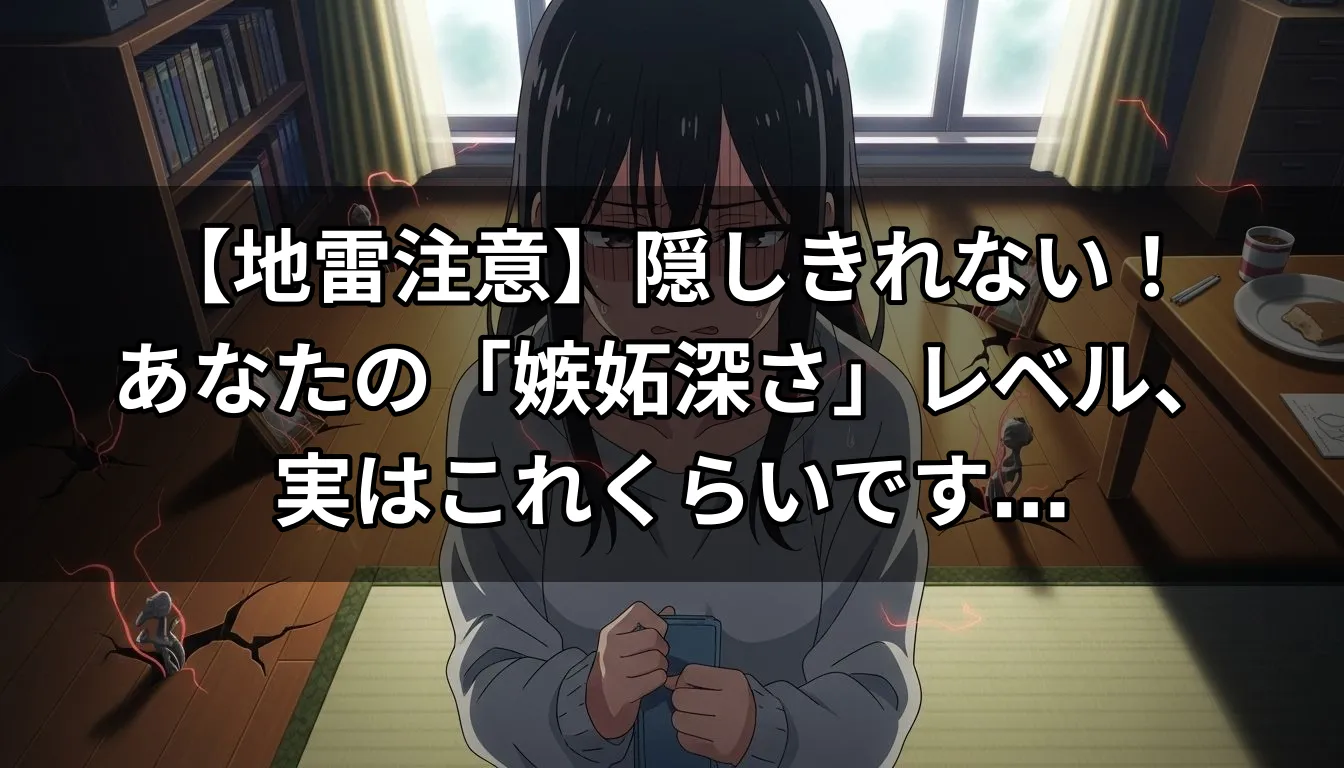【地雷注意】隠しきれない！あなたの「嫉妬深さ」レベル、実はこれくらいです…