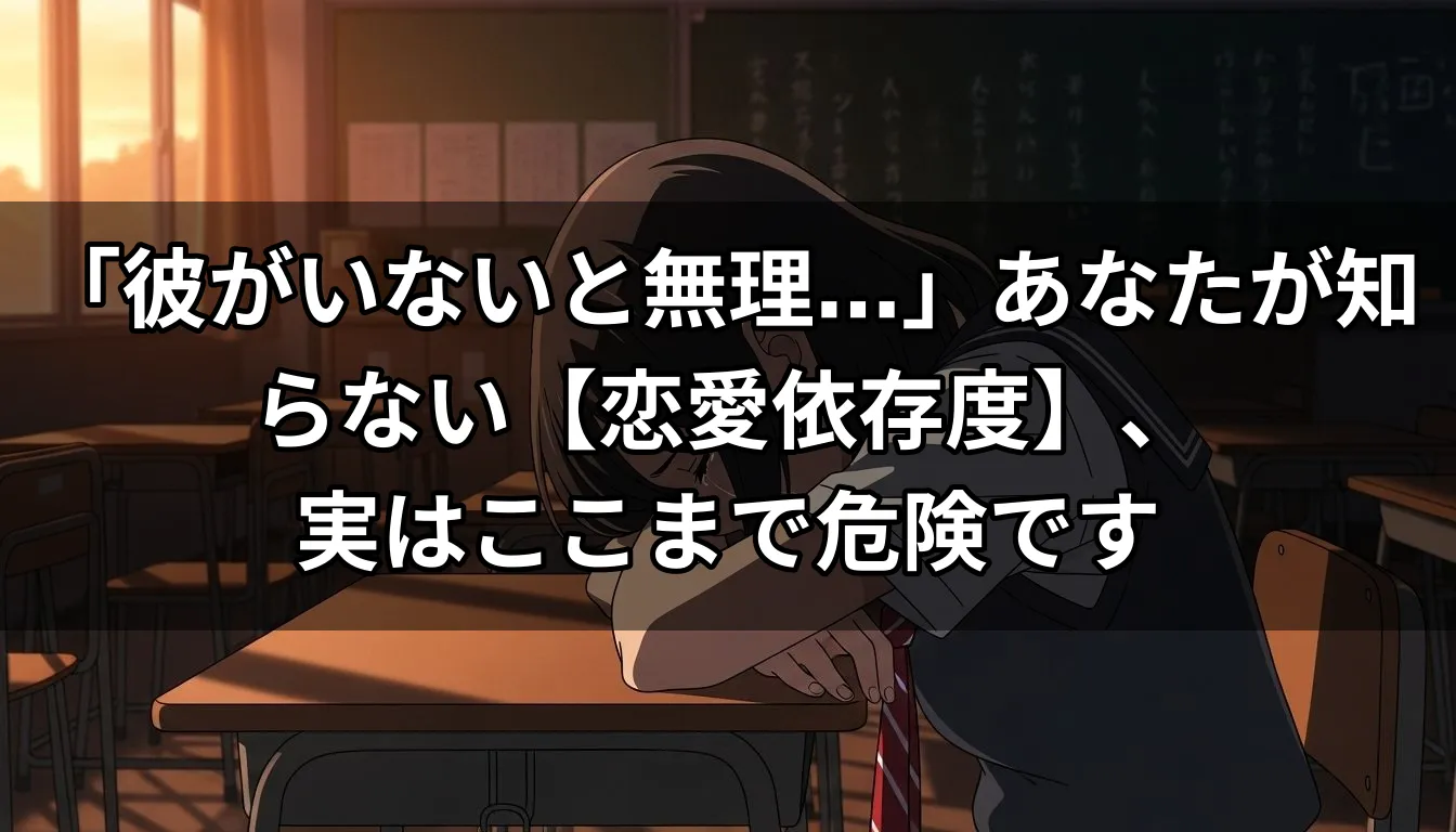 「彼がいないと無理…」あなたが知らない【恋愛依存度】、実はここまで危険です