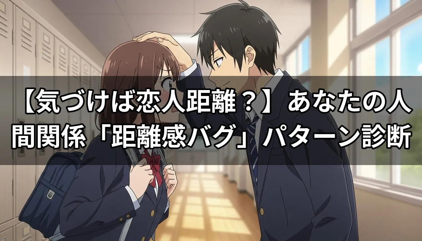【気づけば恋人距離？】あなたの人間関係「距離感バグ」パターン診断