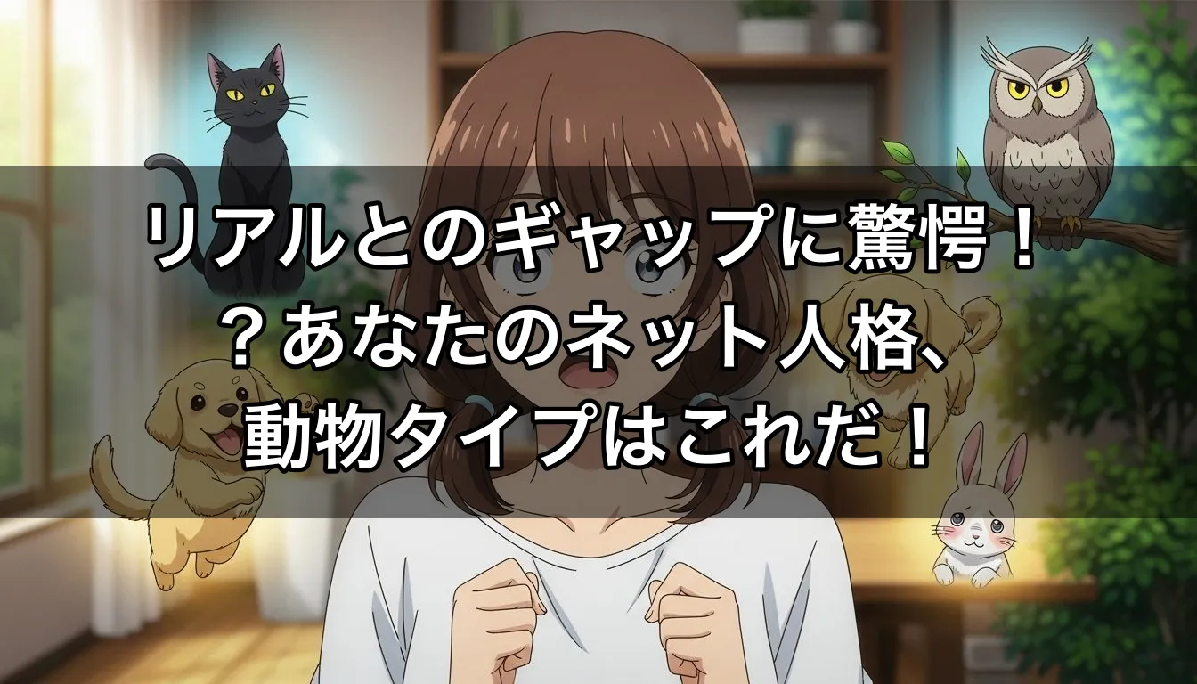 リアルとのギャップに驚愕！？あなたのネット人格、動物タイプはこれだ！