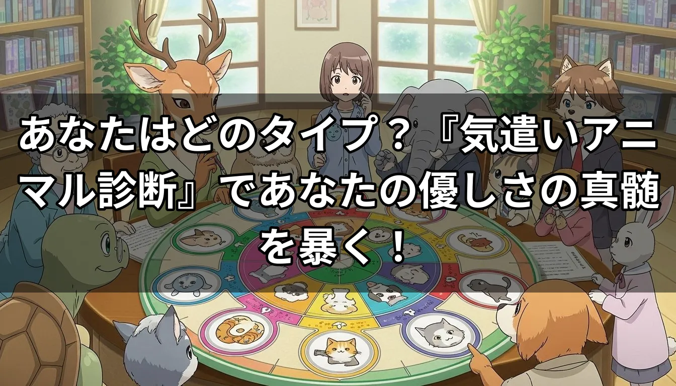 あなたはどのタイプ？『気遣いアニマル診断』であなたの優しさの真髄を暴く！