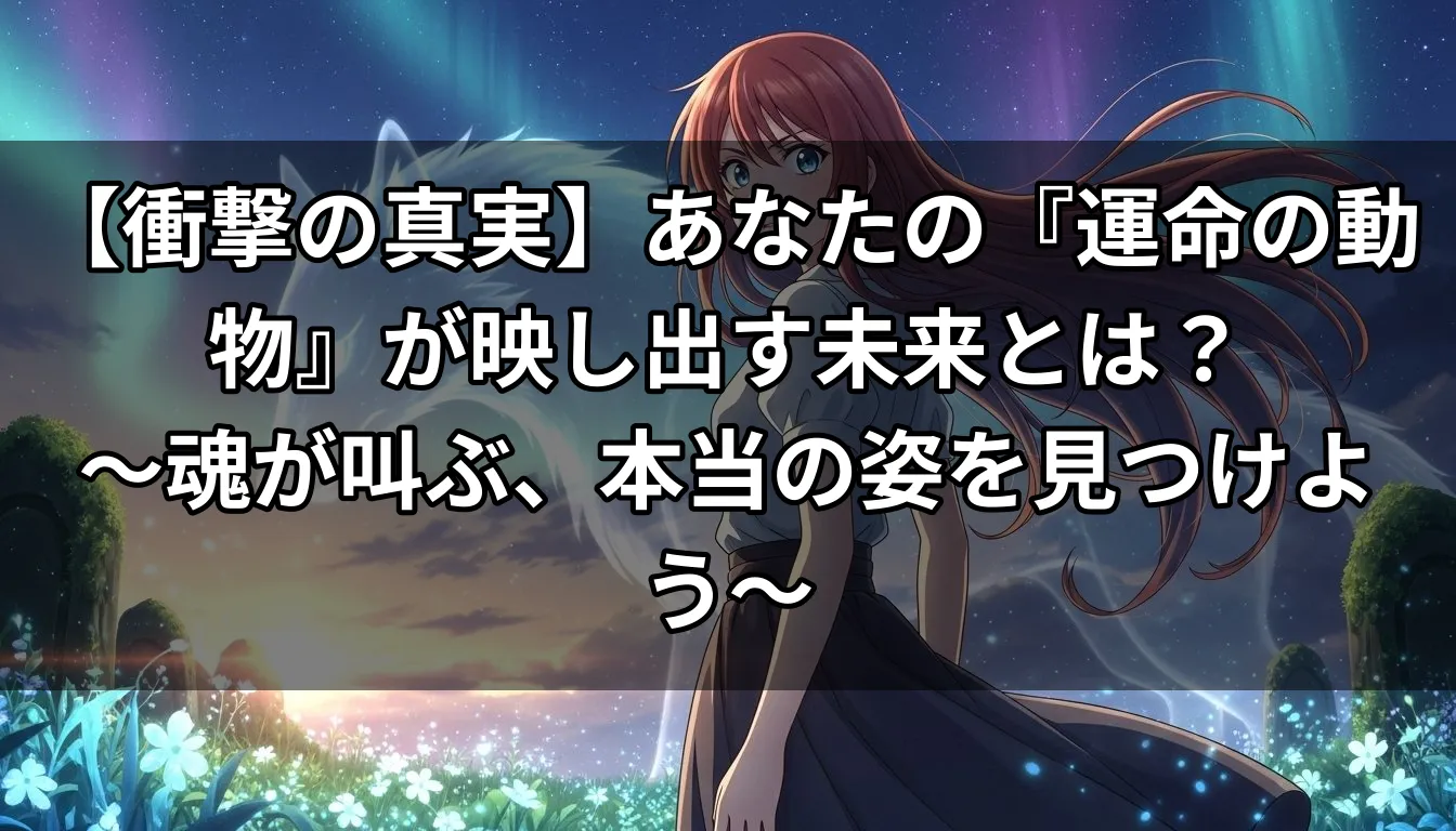 【衝撃の真実】あなたの『運命の動物』が映し出す未来とは？ 〜魂が叫ぶ、本当の姿を見つけよう〜