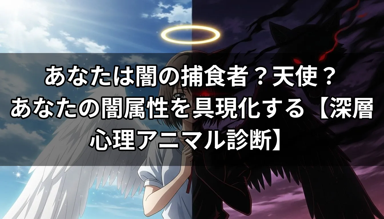 あなたは闇の捕食者？天使？あなたの闇属性を具現化する【深層心理アニマル診断】