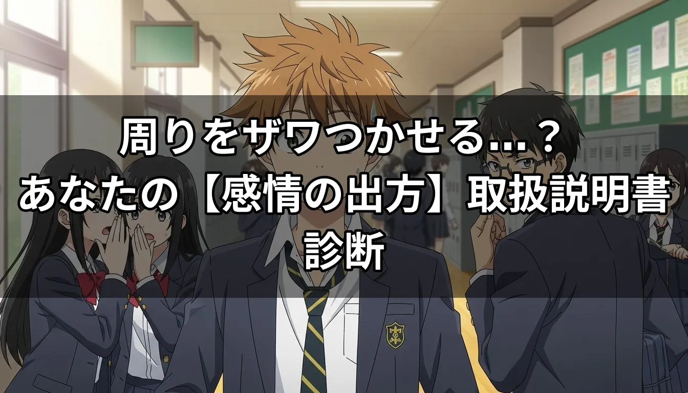 周りをザワつかせる…？あなたの【感情の出方】取扱説明書診断