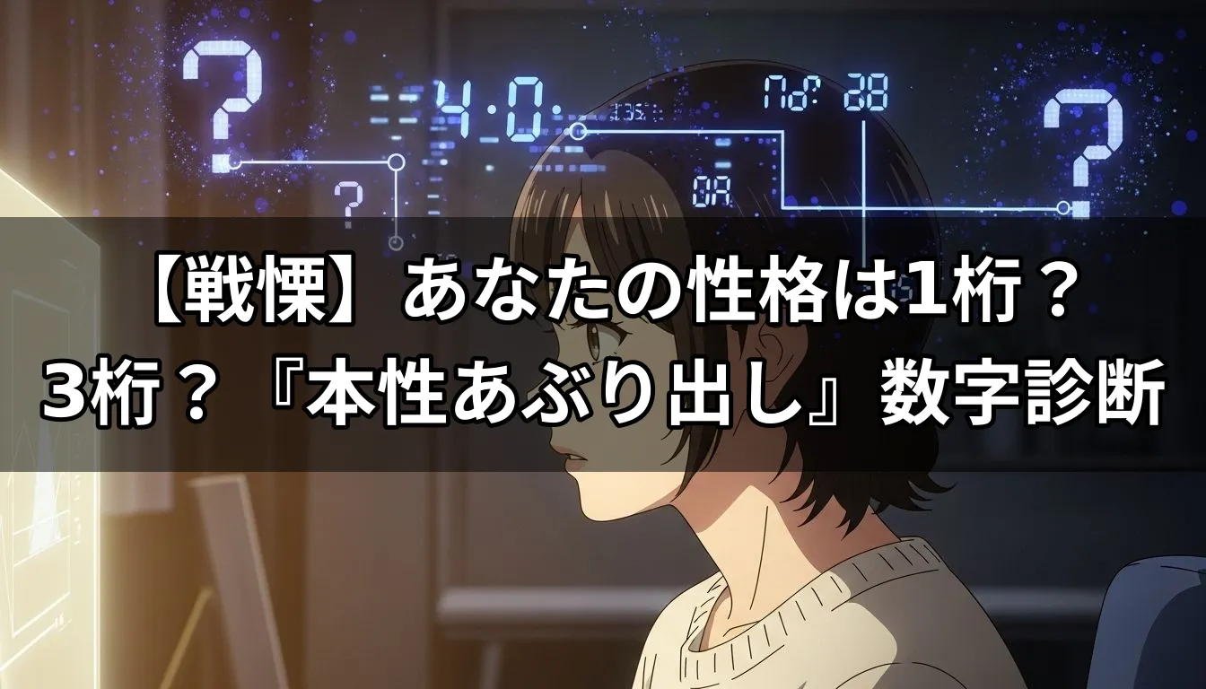 【戦慄】あなたの性格は1桁？3桁？『本性あぶり出し』数字診断