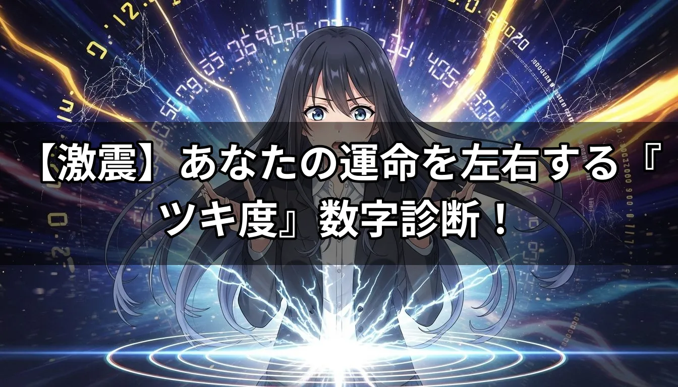 【激震】あなたの運命を左右する『ツキ度』数字診断！