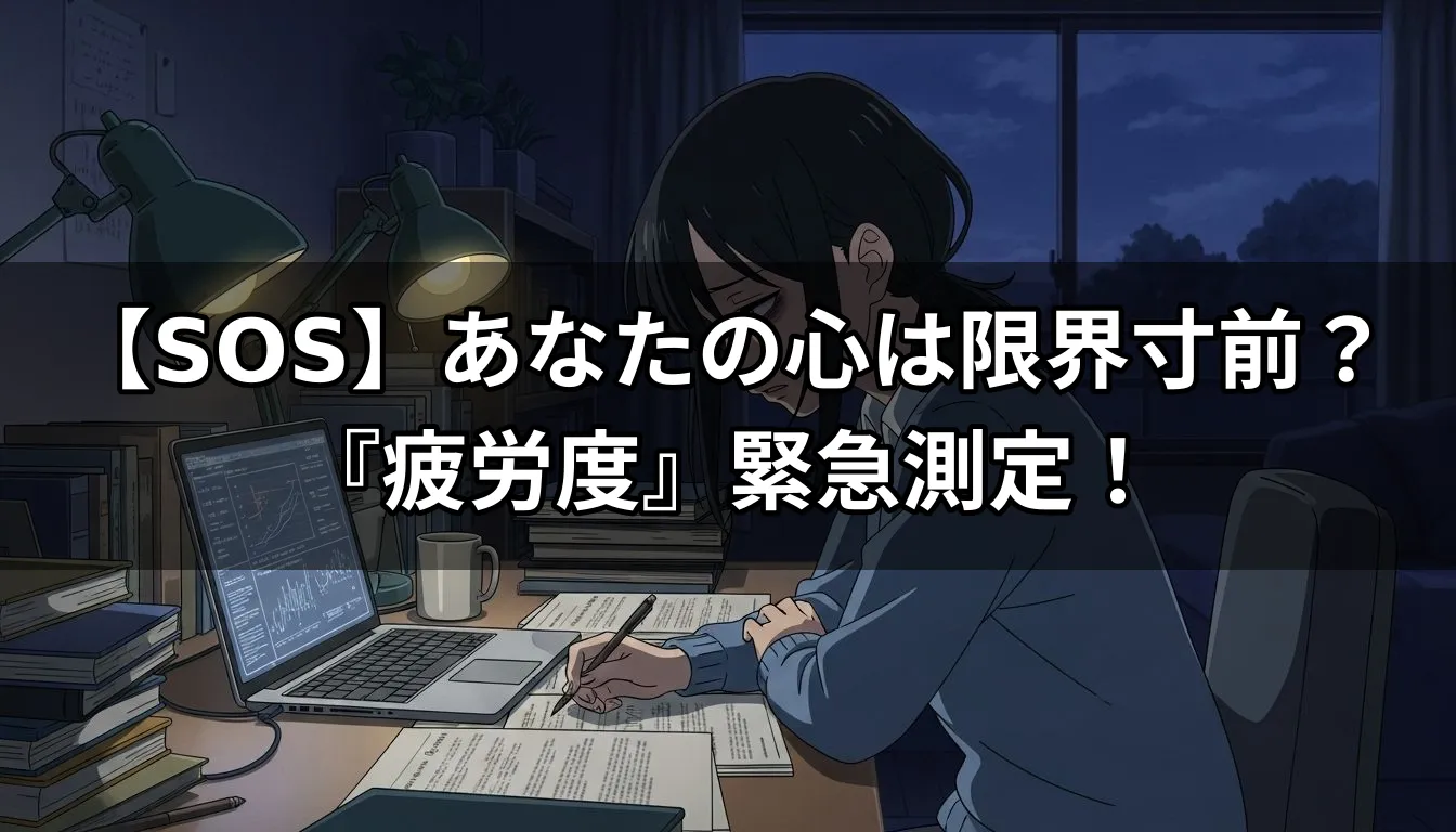 【SOS】あなたの心は限界寸前？『疲労度』緊急測定！