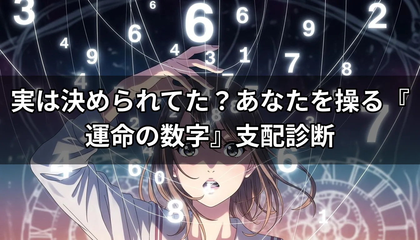 実は決められてた？あなたを操る『運命の数字』支配診断
