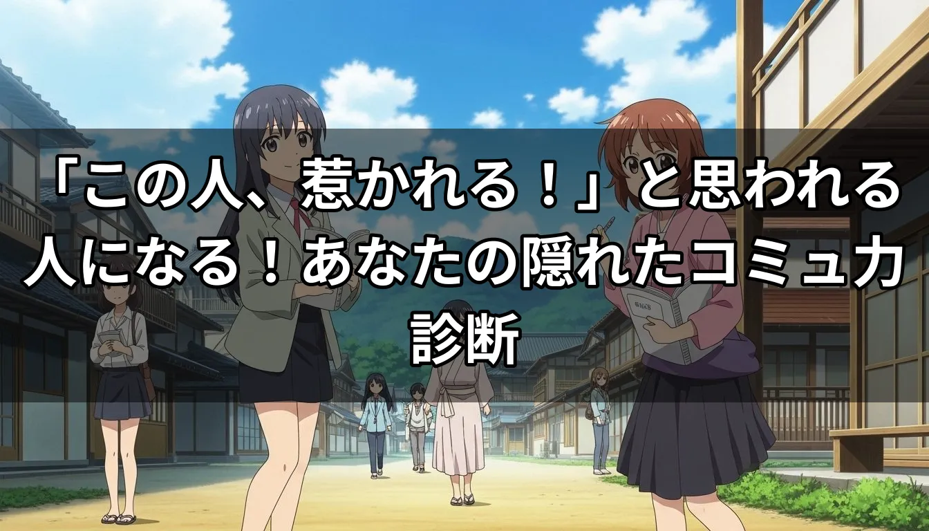 「この人、惹かれる！」と思われる人になる！あなたの隠れたコミュ力診断