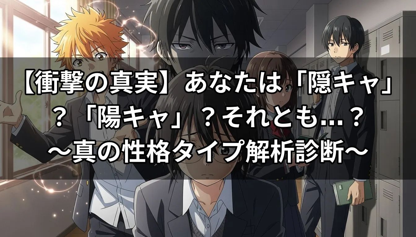 【衝撃の真実】あなたは「隠キャ」？「陽キャ」？それとも…？〜真の性格タイプ解析診断〜
