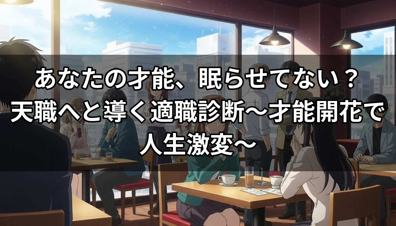 あなたの才能、眠らせてない？天職へと導く適職診断～才能開花で人生激変～