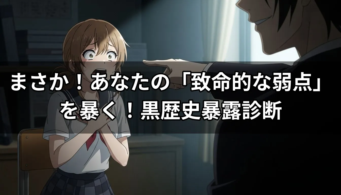 まさか！あなたの「致命的な弱点」を暴く！黒歴史暴露診断