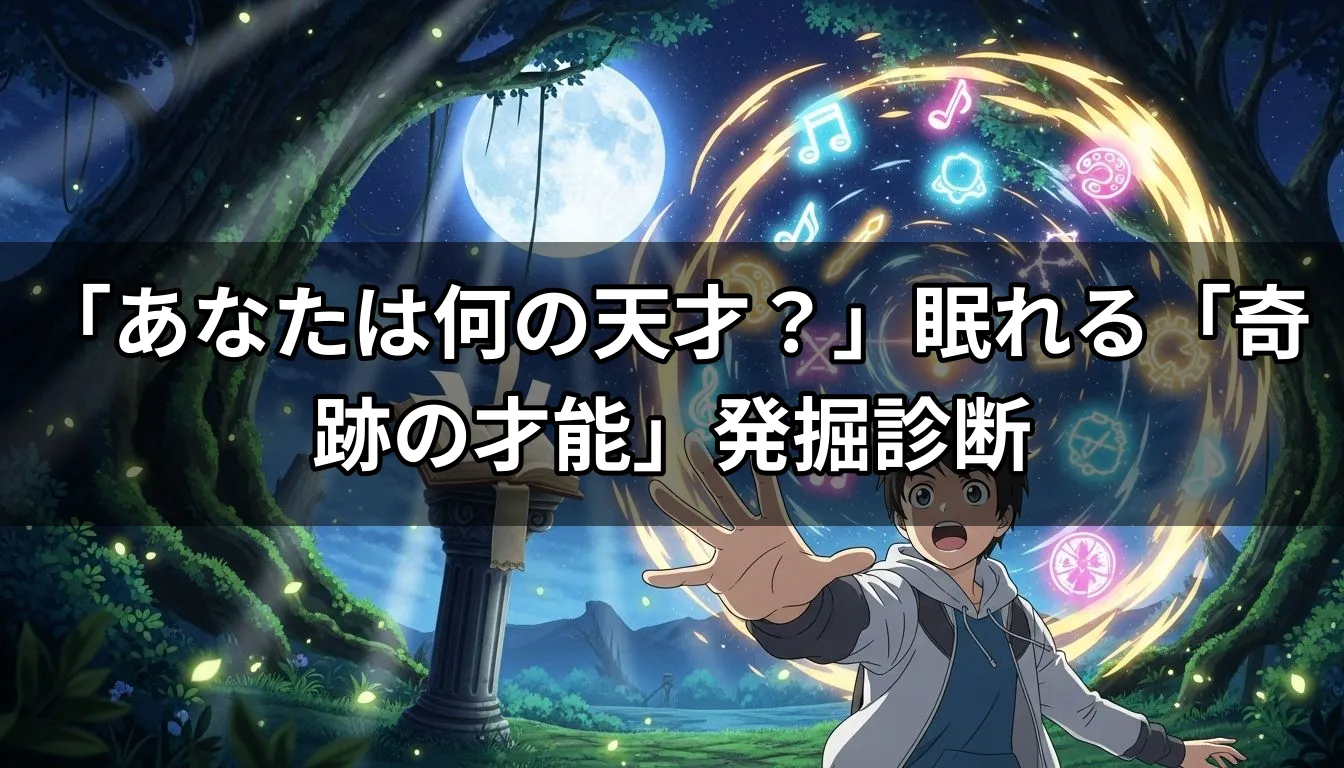 「あなたは何の天才？」眠れる「奇跡の才能」発掘診断