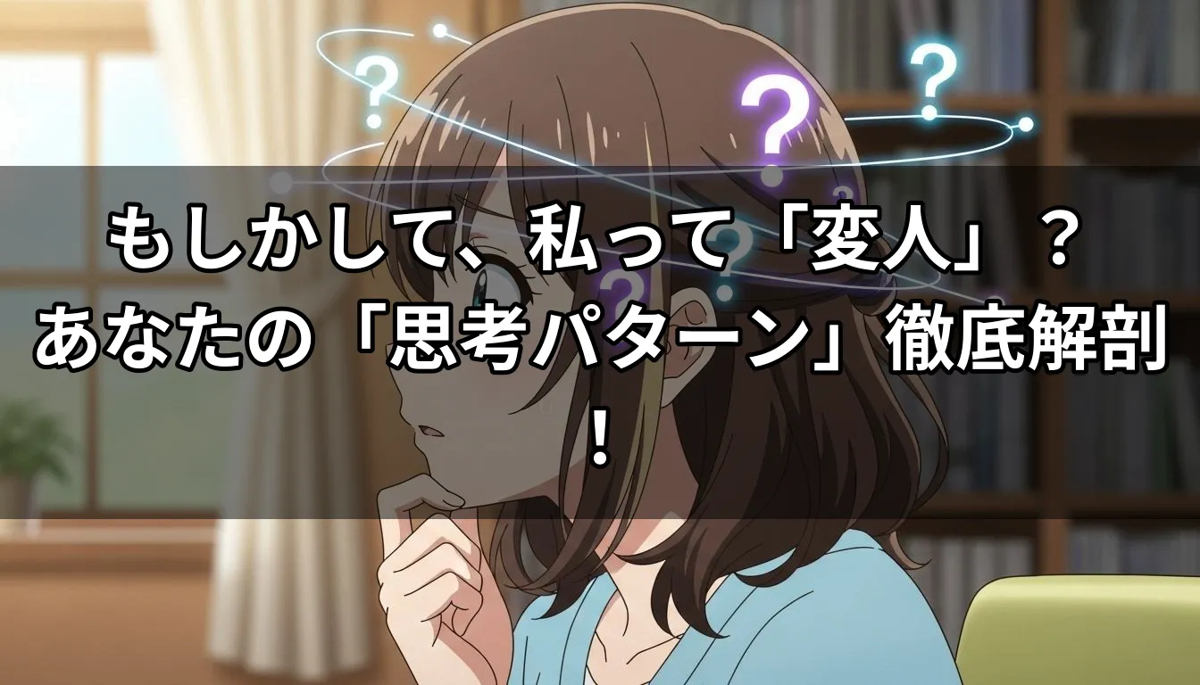 もしかして、私って「変人」？あなたの「思考パターン」徹底解剖！