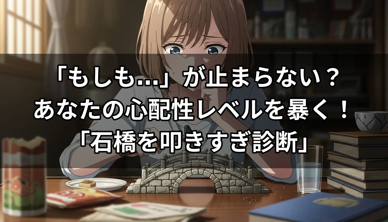 「もしも…」が止まらない？あなたの心配性レベルを暴く！「石橋を叩きすぎ診断」