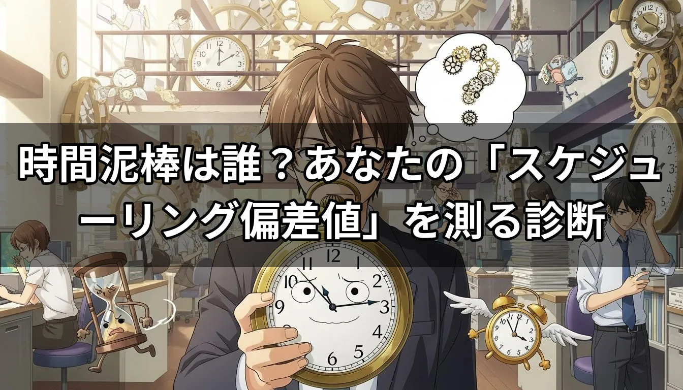 時間泥棒は誰？あなたの「スケジューリング偏差値」を測る診断
