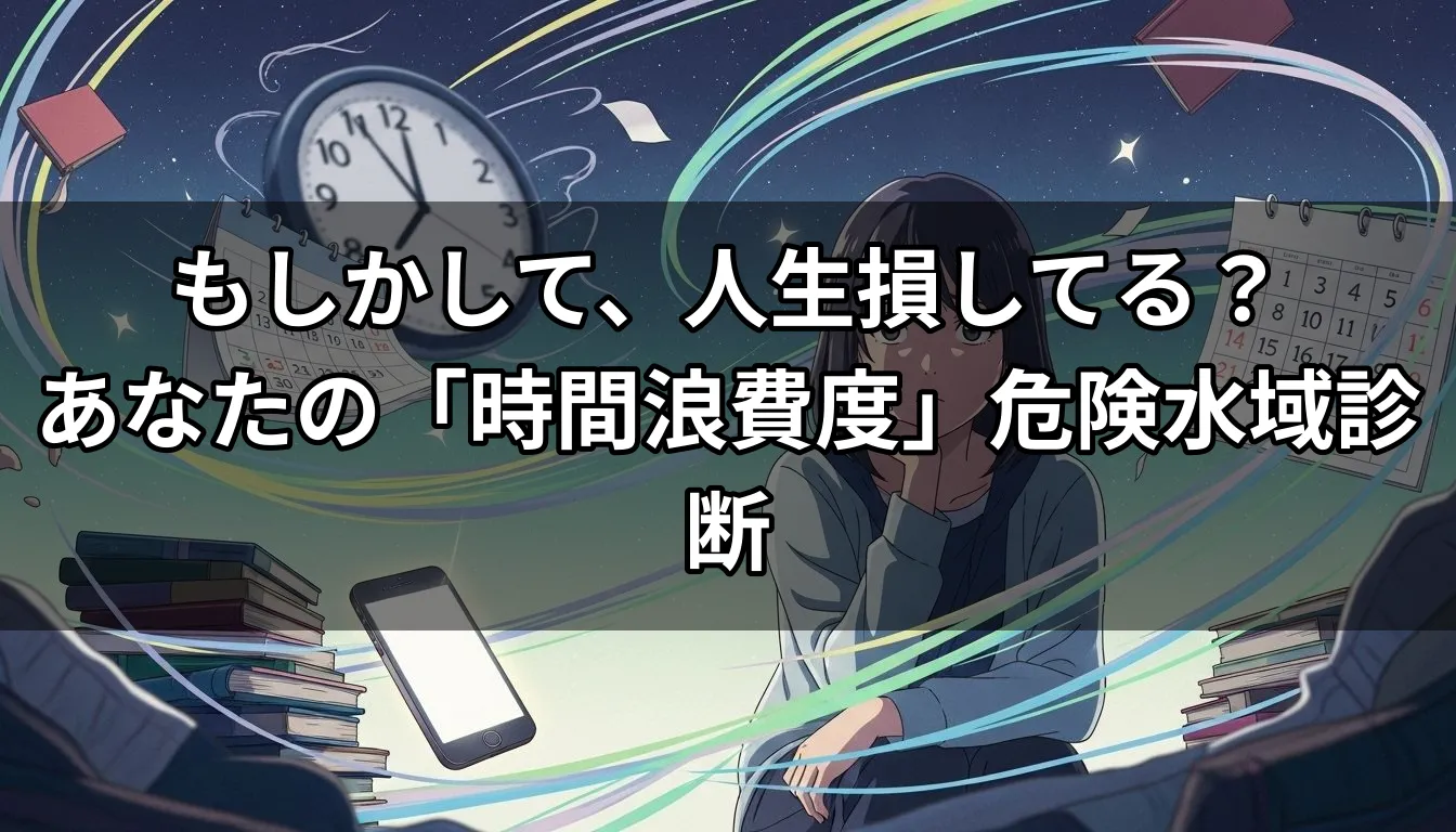 もしかして、人生損してる？あなたの「時間浪費度」危険水域診断