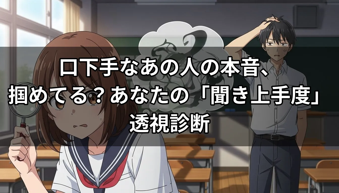 口下手なあの人の本音、掴めてる？あなたの「聞き上手度」透視診断