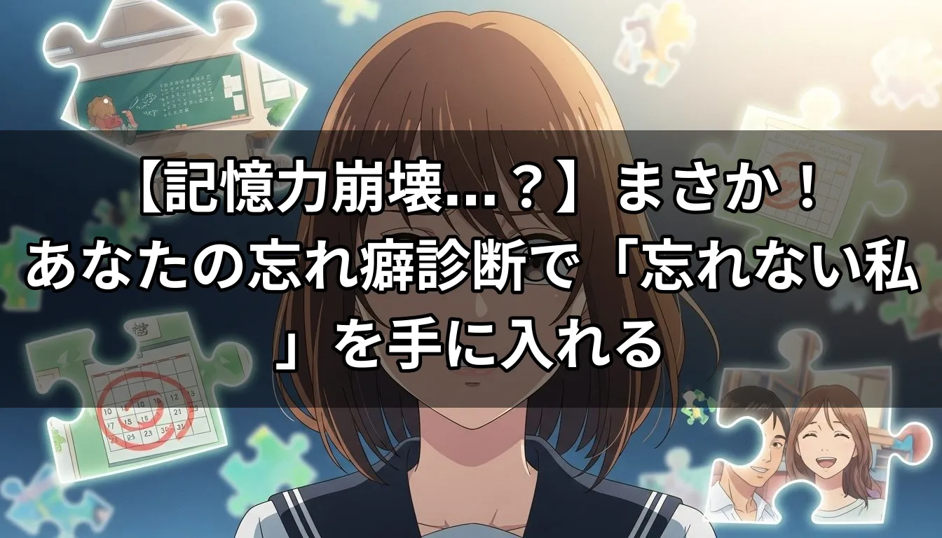 【記憶力崩壊…？】まさか！あなたの忘れ癖診断で「忘れない私」を手に入れる