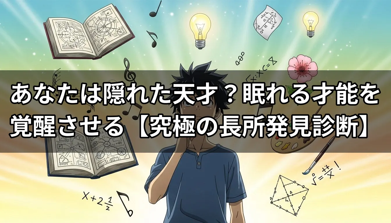あなたは隠れた天才？眠れる才能を覚醒させる【究極の長所発見診断】