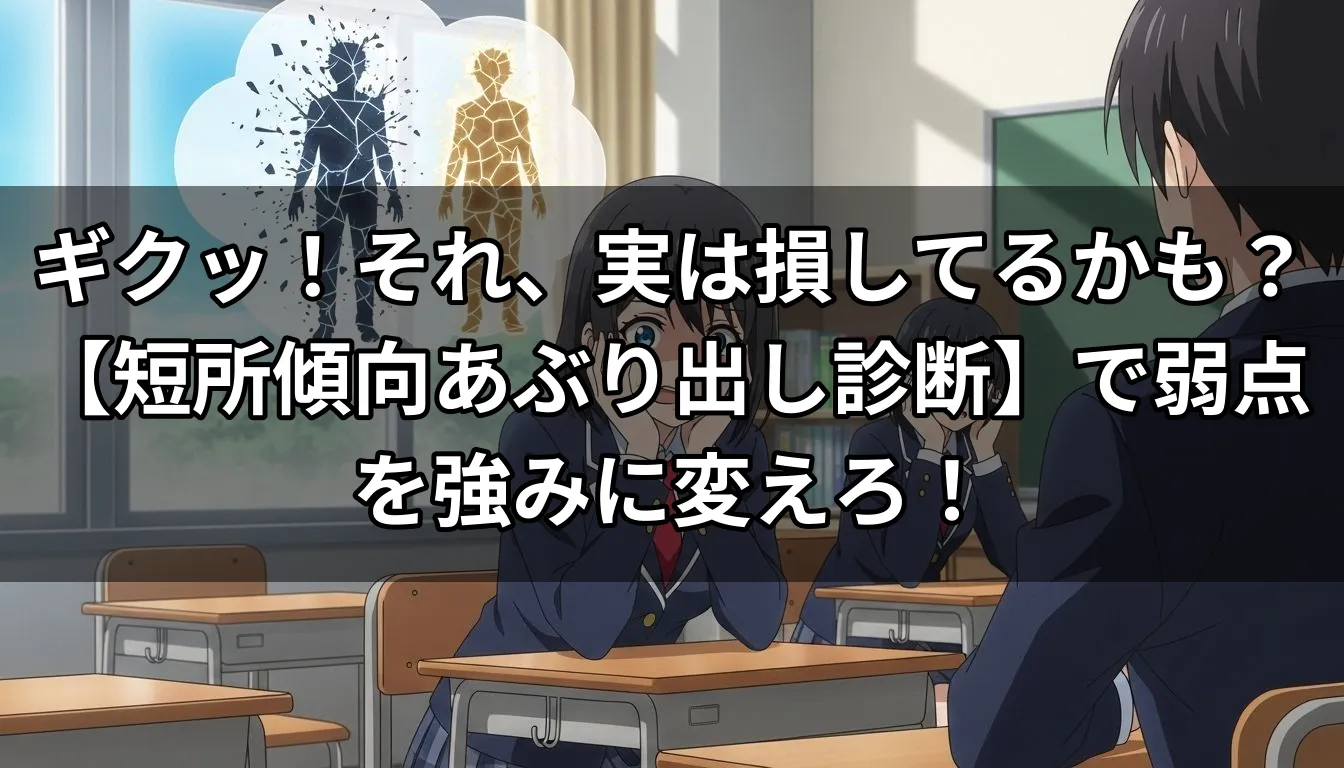 ギクッ！それ、実は損してるかも？【短所傾向あぶり出し診断】で弱点を強みに変えろ！