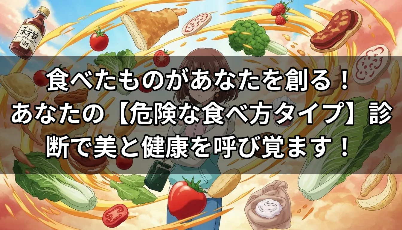 食べたものがあなたを創る！あなたの【危険な食べ方タイプ】診断で美と健康を呼び覚ます！