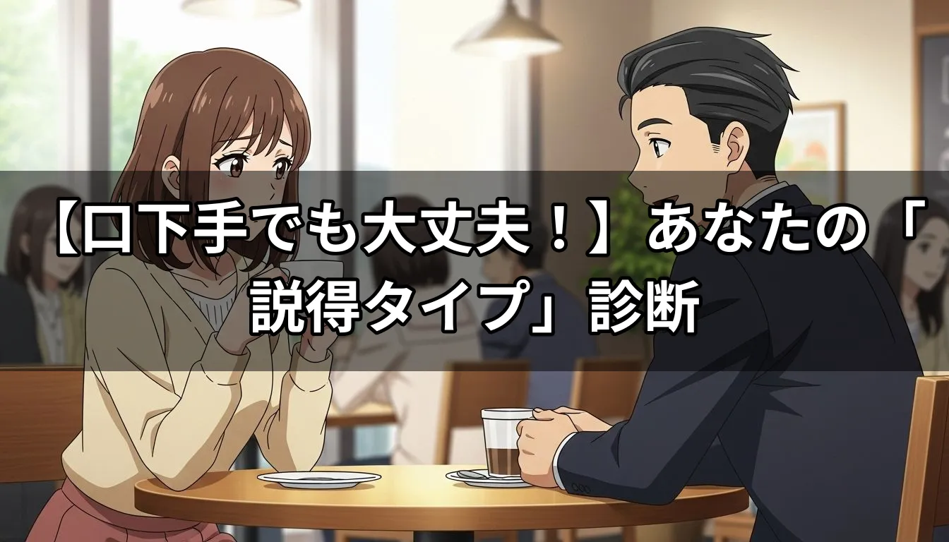 【口下手でも大丈夫！】あなたの「説得タイプ」診断