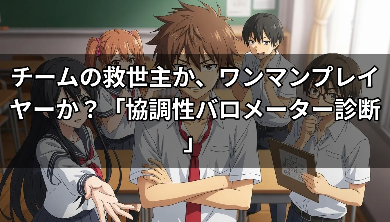チームの救世主か、ワンマンプレイヤーか？「協調性バロメーター診断」