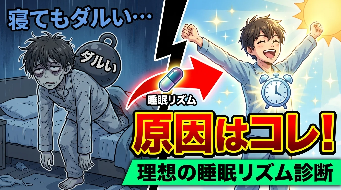 寝てもダルい…その原因はコレ！あなたの【理想の睡眠リズム】診断