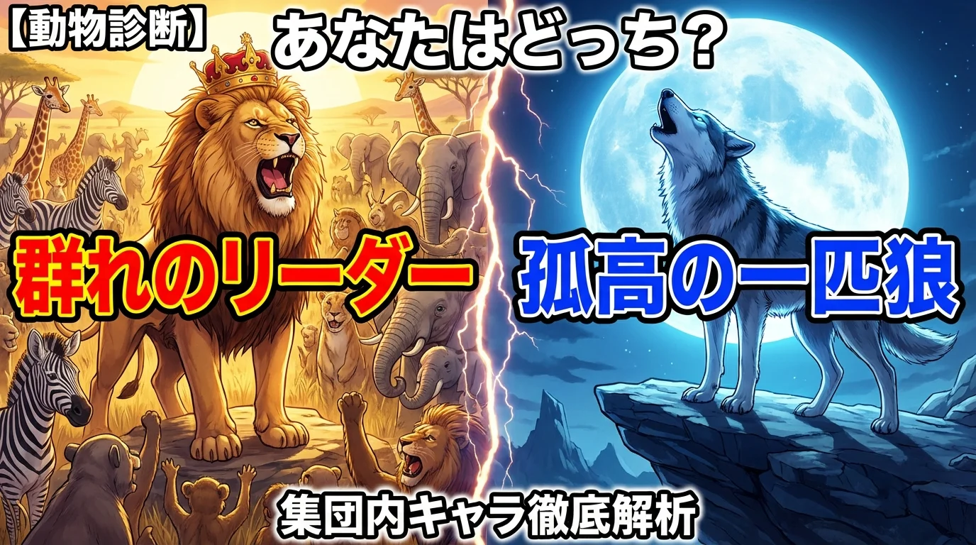 【動物診断】あなたは群れのリーダー？孤高の一匹狼？集団内キャラ徹底解析