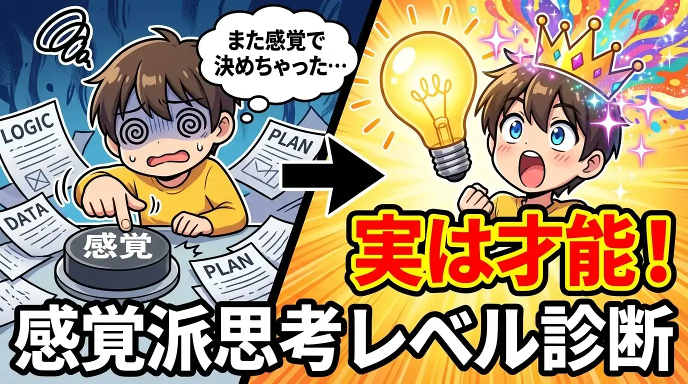 「また感覚で決めちゃった…」それ、実は才能です！あなたの「感覚派思考レベル」診断
