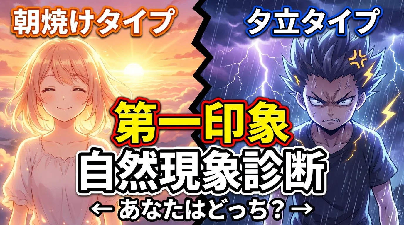初対面は「朝焼け」それとも「夕立」？あなたの第一印象「自然現象」診断