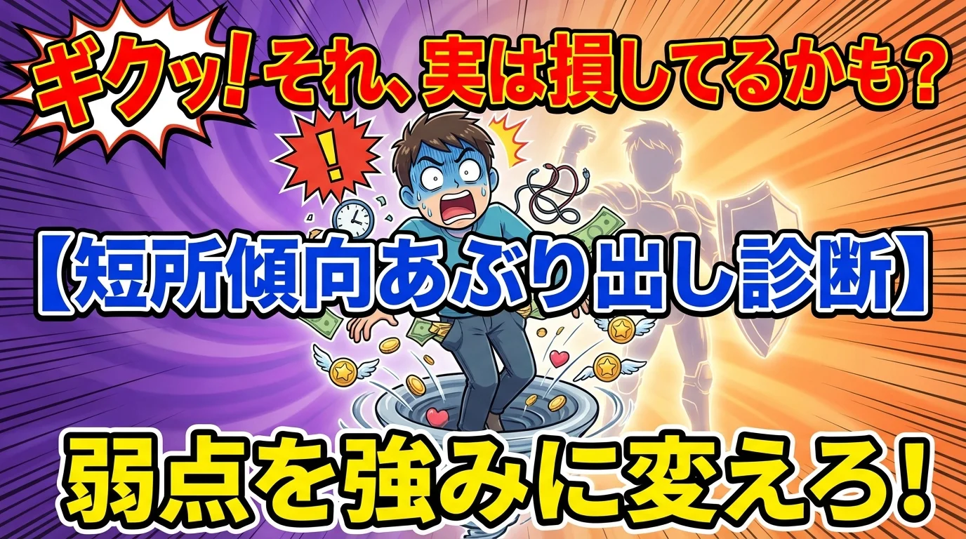 ギクッ！それ、実は損してるかも？【短所傾向あぶり出し診断】で弱点を強みに変えろ！