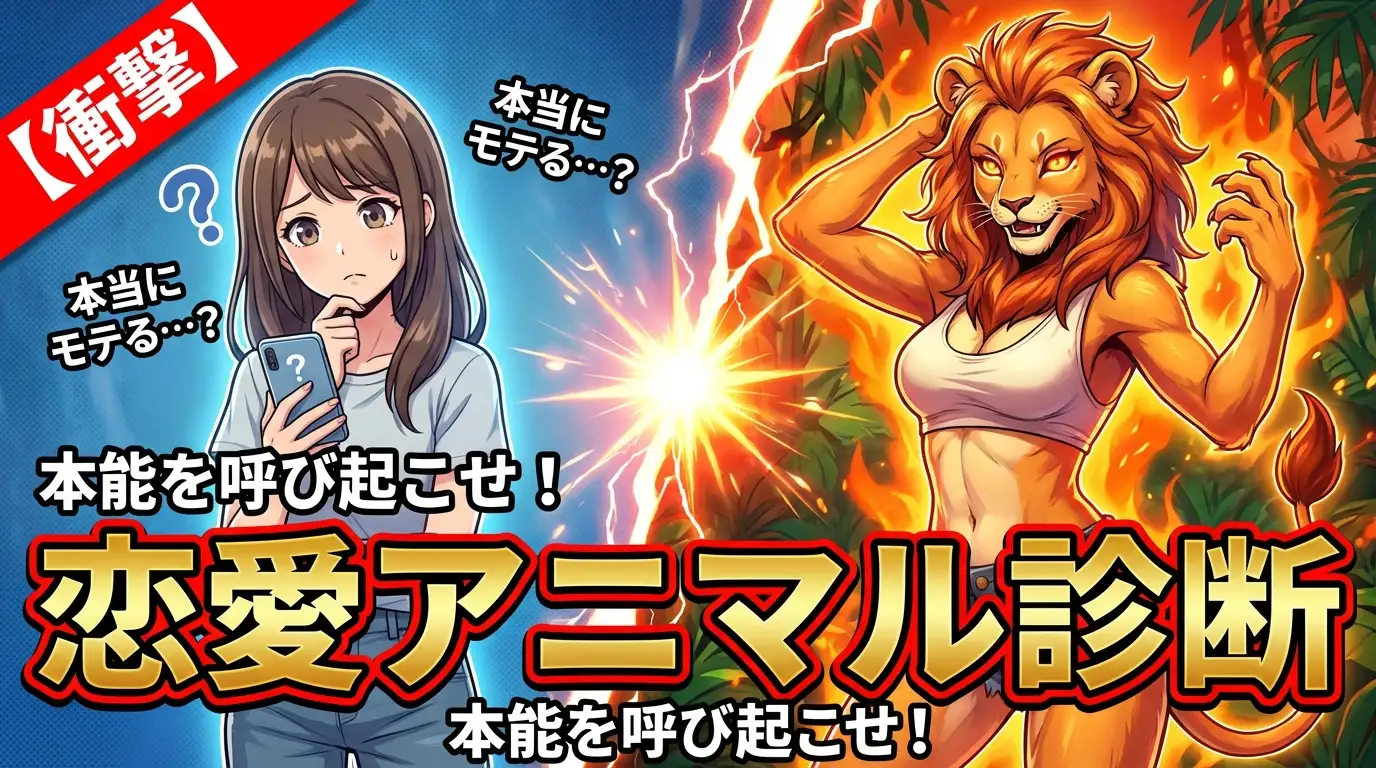 【衝撃】あなたの恋愛アプローチは本当にモテる？本能を呼び起こす「恋愛アニマル診断」