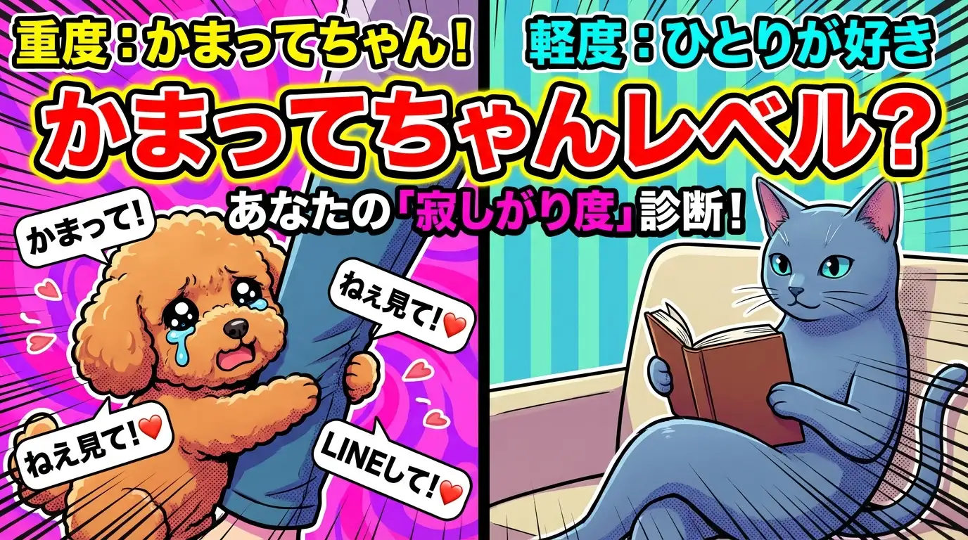 【かまってちゃんレベル？】あなたの「寂しがり度」を癒し系動物で診断！